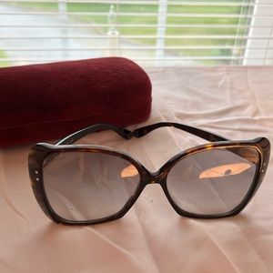 Gucci Havana Gg0472 Oversized Square Acetate Sunglasses